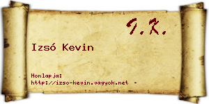 Izsó Kevin névjegykártya